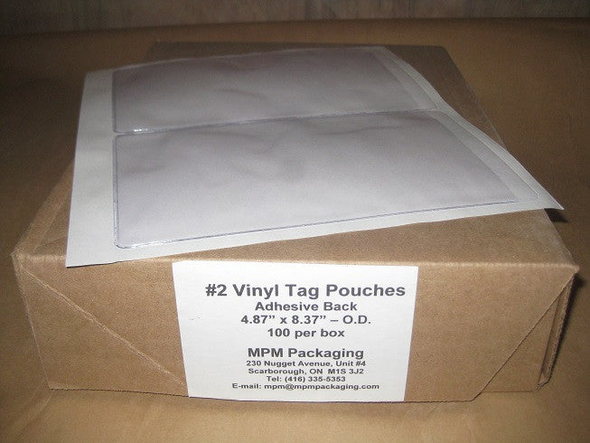 Satin Finish Vinyl Tag Pouch (per 150)