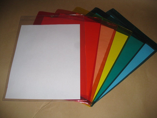 Vinyl Document Holder - Red (per 100)