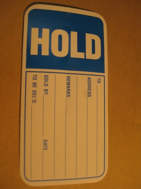 Slitted Hold Tag - Blue (1,000 per box)