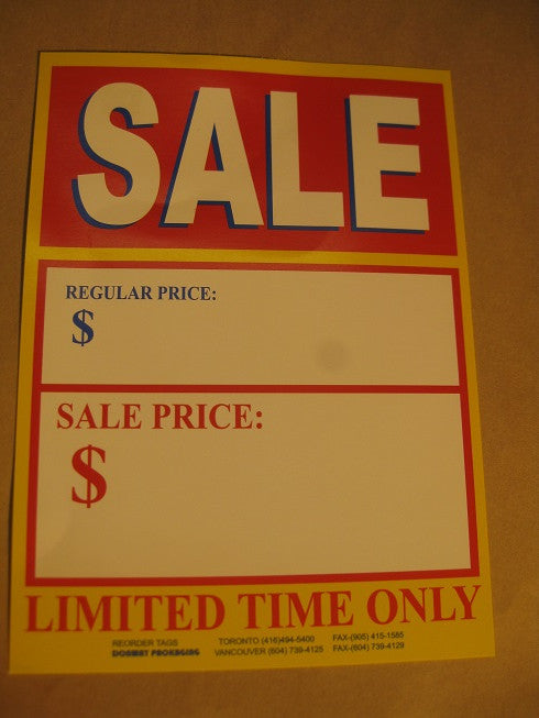 Sale - Limited Time Only Tag - Red (500 per box)