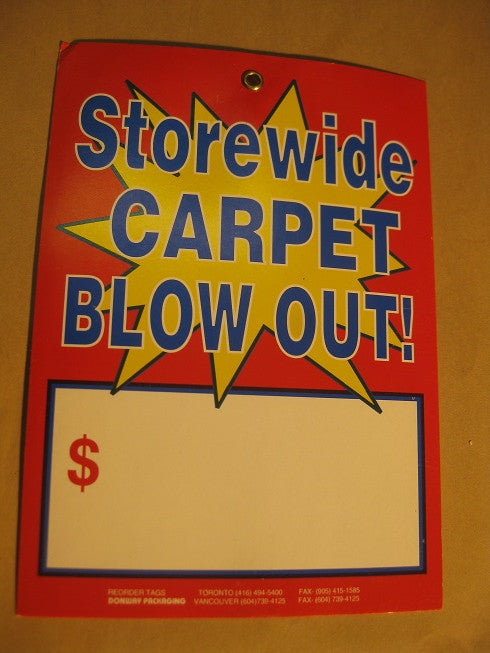 Storewide Carpet Blowout Tag - Red (500 per box)